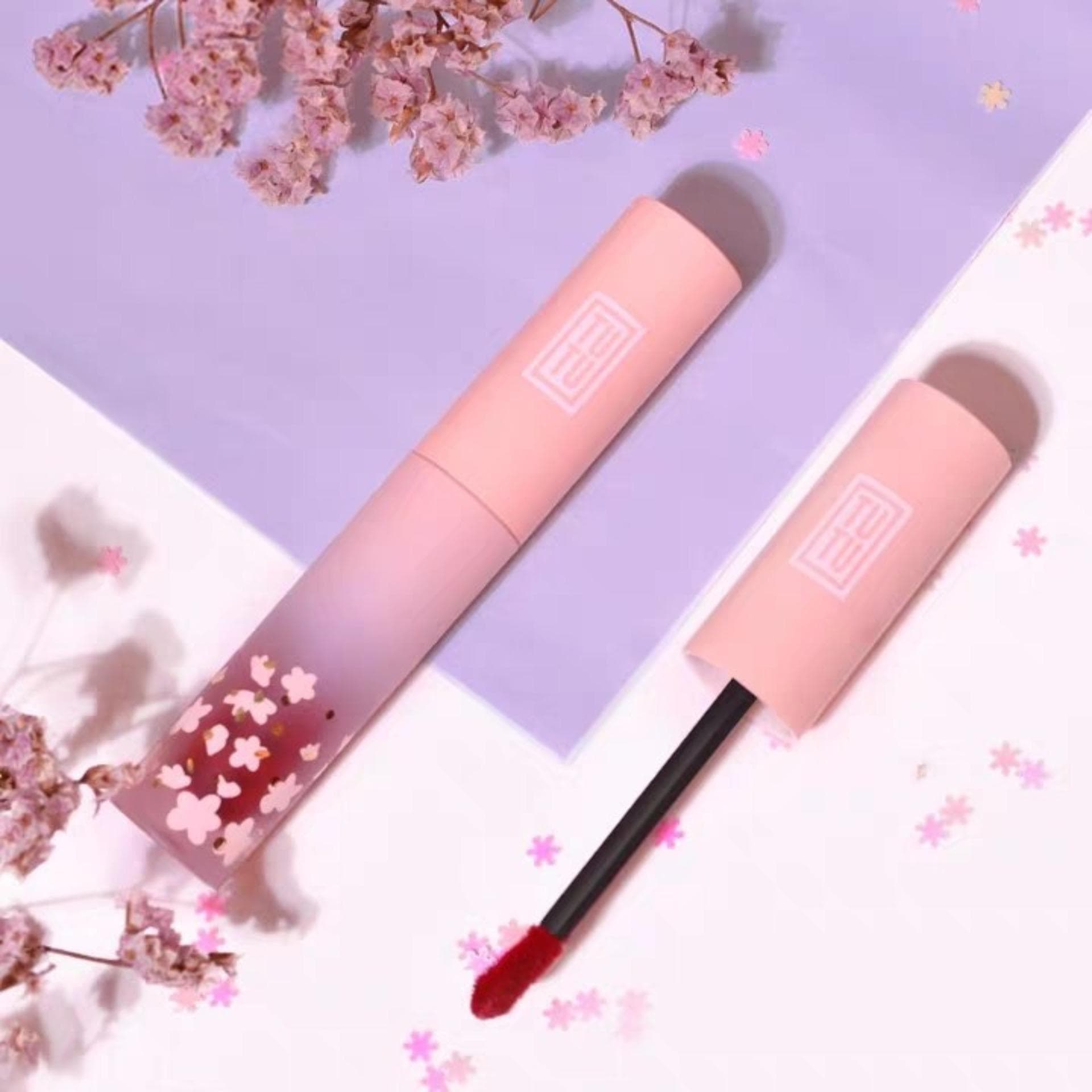 Son kem TUTU Sakura matte siêu lì lên màu siêu xinh gam màu thời thượng 196# Cam Đất
