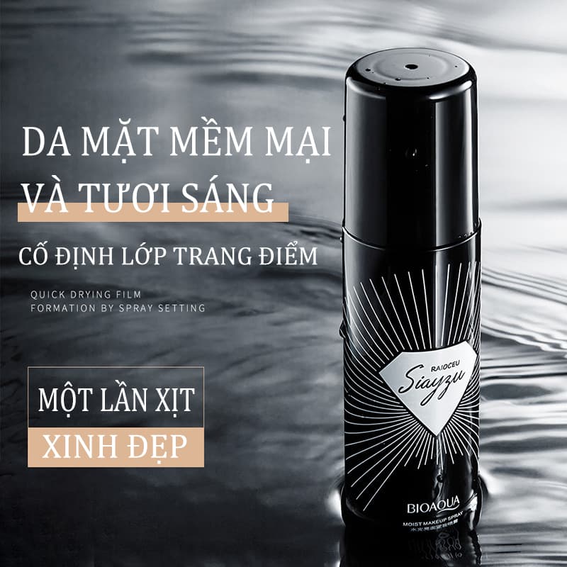 ANYAR-Xịt Khóa Nền Trang Điểm BIOAOUA Makeup Spray Giữ Lớp Nền Trang Điểm Luôn Mịn Màng Suốt 8 Giờ