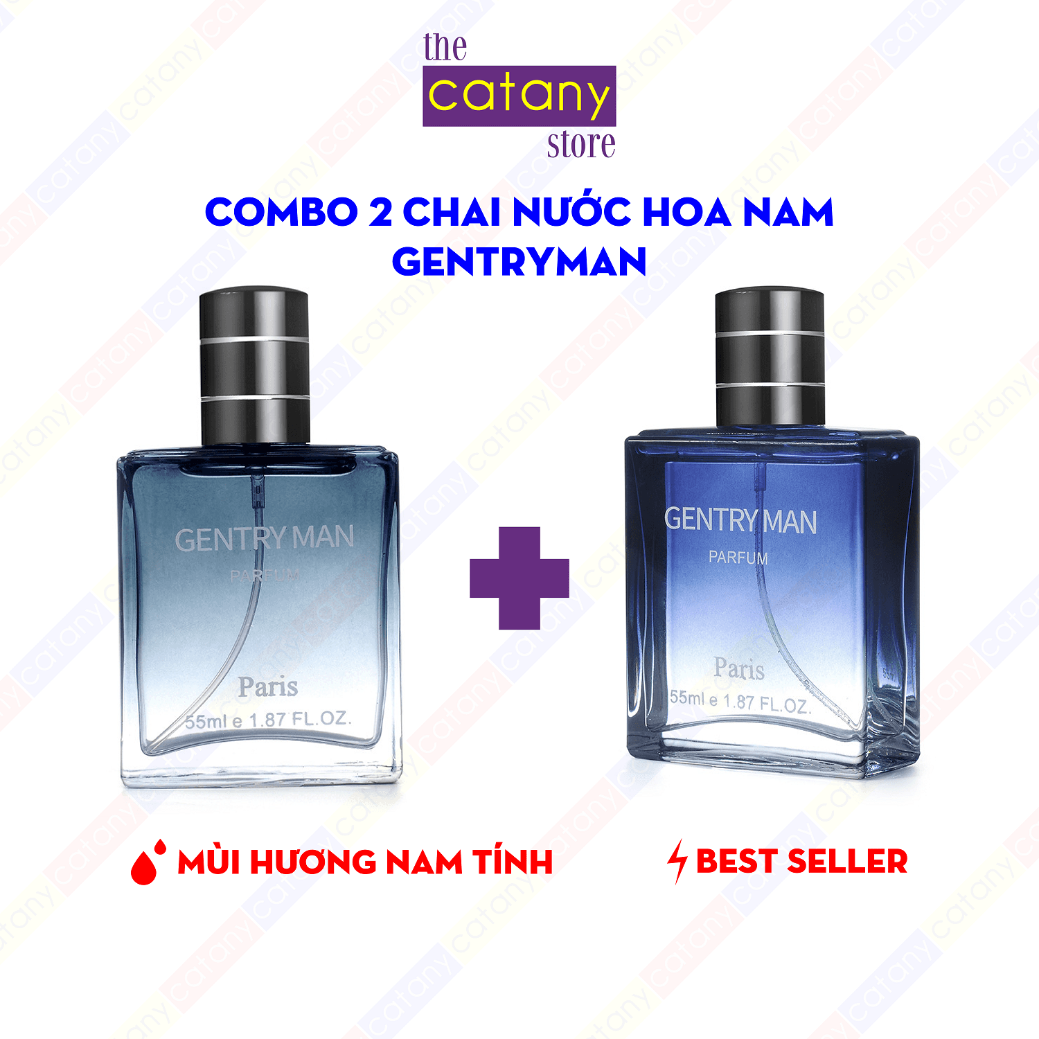 Combo 2 Chai Nước Hoa Nam GENTRYMAN Parfum 55ml nam tính đẳng cấp - hàng nội địa