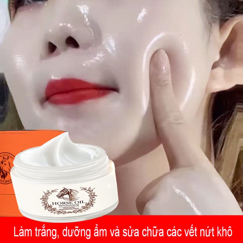 Kem dưỡng mỡ ngựa kem dưỡng trắng da kem dưỡng da mặt bổ sung độ ẩm Không Bết Rít Không Gây Kích Ứng Giúp Dưỡng Trắng Da Từ Sâu Bên Trong Chống Lão Hóa