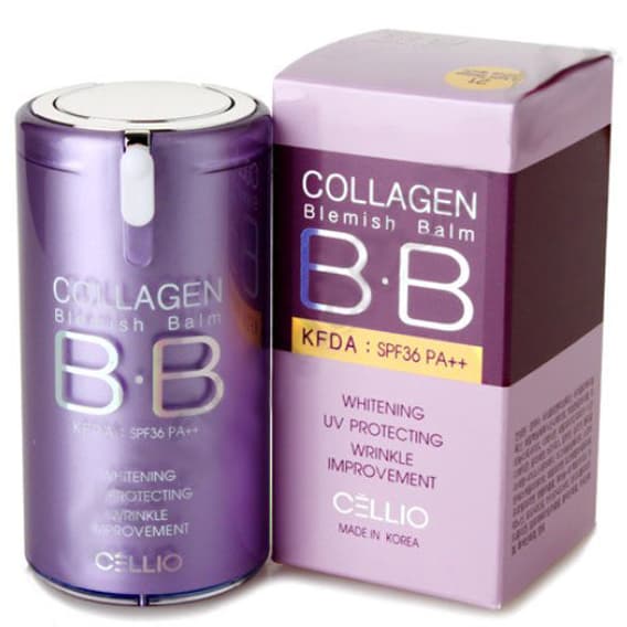 Kem nền BB Cellio Collagen không nhờn rít Hàn Quốc 50ml - 21 Da sáng