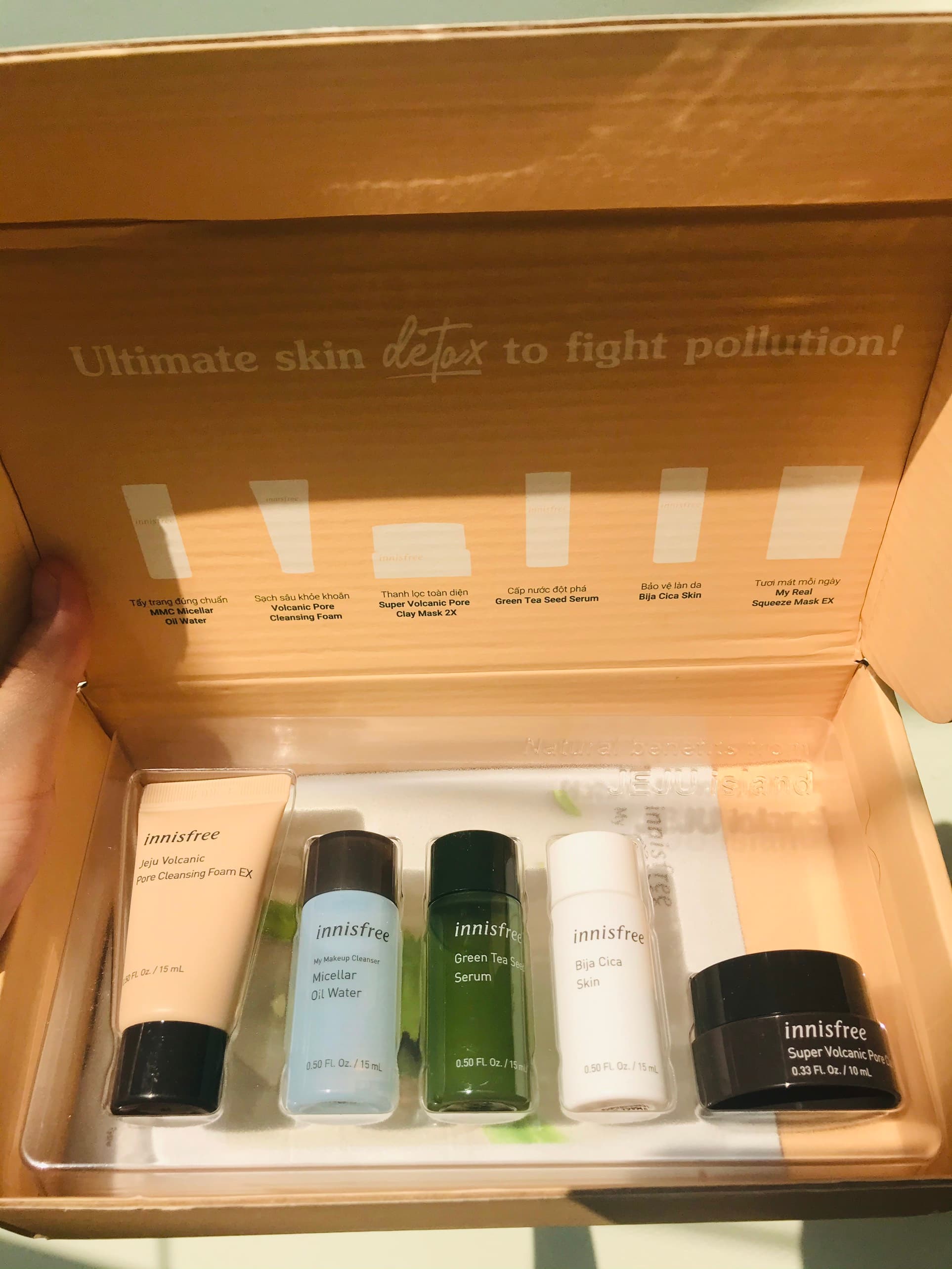Sét Innisfree dưỡng da Anti pollution bản mới 6 sản phẩm