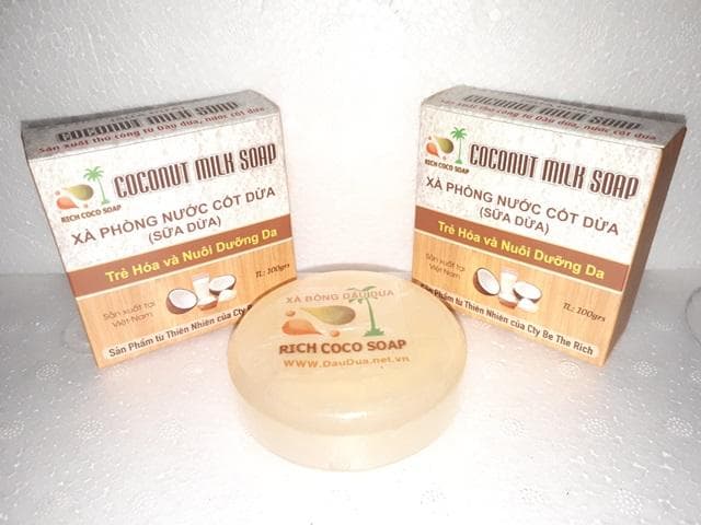 COMBO 4 xà bông sữa dừa handmade 400gr giúp trẻ hoá và nuôi dưỡng da chiết xuất hoàn toàn tự nhiên