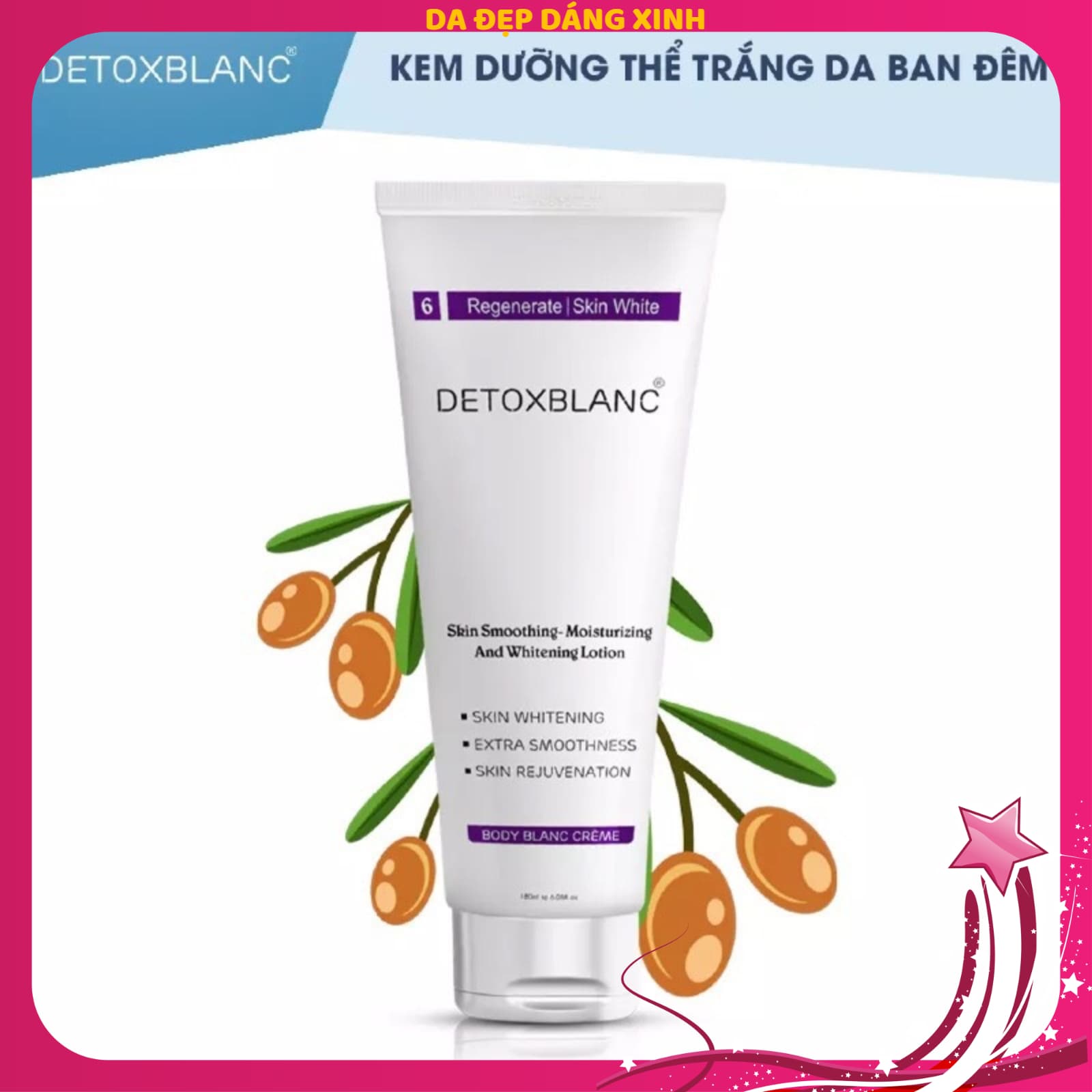 Kem dưỡng trắng da cấp ẩm ban đêm dành cho Body Detox Blanc