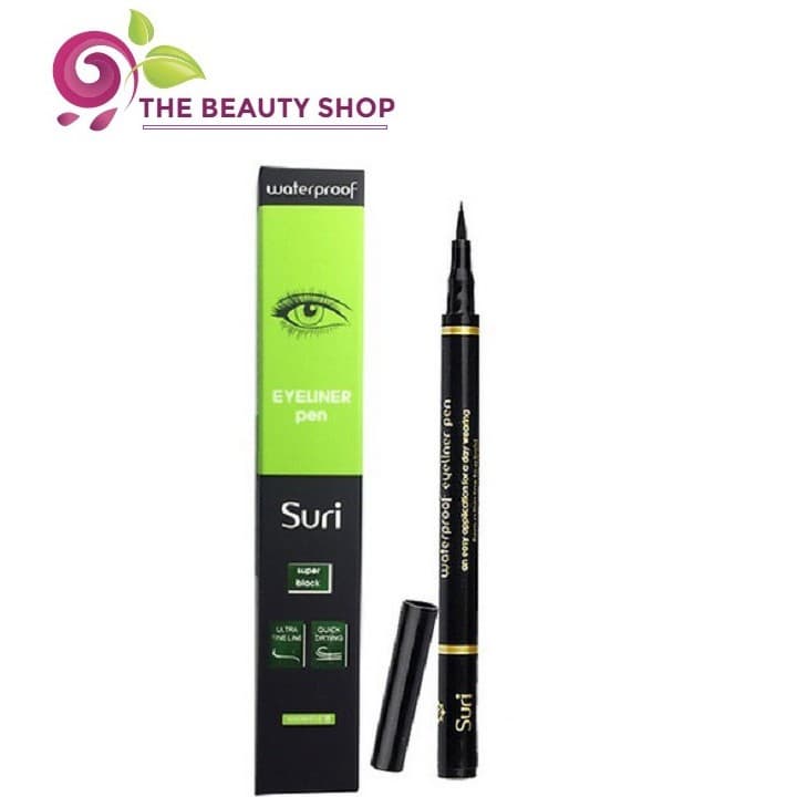 Bút kẻ mắt nét siêu mảnh không trôi Suri Waterproof Eyeliner Pen Hàn Quốc - Màu đen