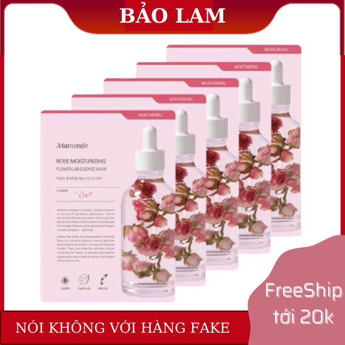 Mặt nạ giấy cấp ẩm cho da từ hoa hồng Mamonde Rose Moisturizing Flower Lab Essence Mask 25ml