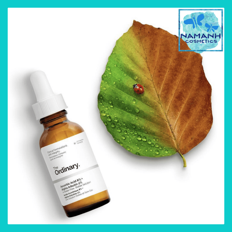 Serum siêu dưỡng trắng da giảm thâm nám kết hợp Vitamin C và Arburin The Ordinary Ascorbic Acid 8% Alpha Arbutin 2%