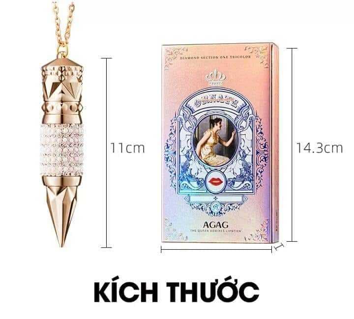Son môi 3 màu AGAG son lì dưỡng ẩm lâu trôi son