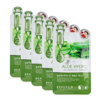 Bộ 5 miếng mặt nạ Phục hồi tình trạng da hư tổn Aloe Hydro Essence Mask Hàn Quốc 20ml - Hàng Chính Hãng