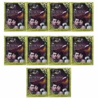 Combo 10 gói dầu gội nhuộm tóc black hair shampoo Hàn Quốc 30ml (Nhuộm đen)