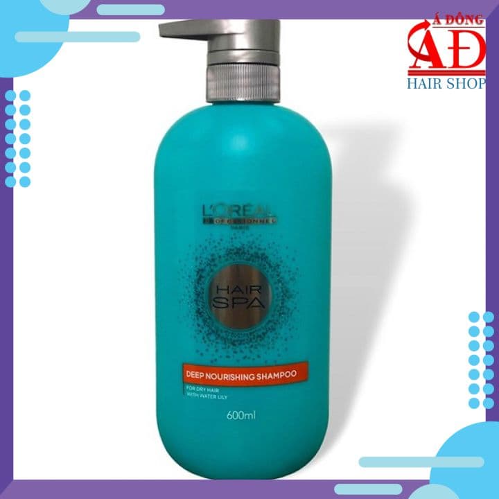Dầu gội suôn mượt cho tóc khô Loreal Hair Spa Deep Nourishing shampoo chính hãng 600ml