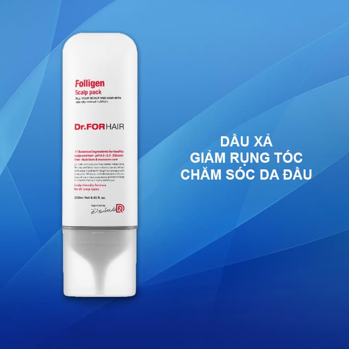 Dầu Xả Dưỡng Tóc Dr FOR HAIR Giảm Rụng Tóc Dr.FORHAIR Folligen Scalp Pack 250ml