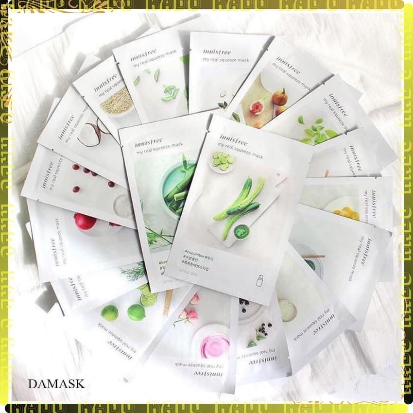 Mặt Nạ Giấy Dưỡng Da Hàn Quốc Innisfree My Real Squeeze Mask Ex - Đủ 18 Vị