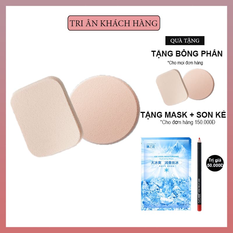 (MUA1 TẶNG 1) (hỗ trợ 99% phí ship) Mút trang điểm SET 2 BÔNG Bông tán kem Mút tán phấn Miếng mút trang điểm siêu Cute đẹp mịn đàn hồi cực tốt (màu ngẫu nhiên)(KHUYẾN MÃI 3 NGÀY)