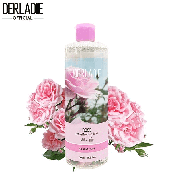 Nước Hoa Hồng Cấp Ẩm Ngừa Mụn Derladie Rose Natural Moisture Toner 500ml