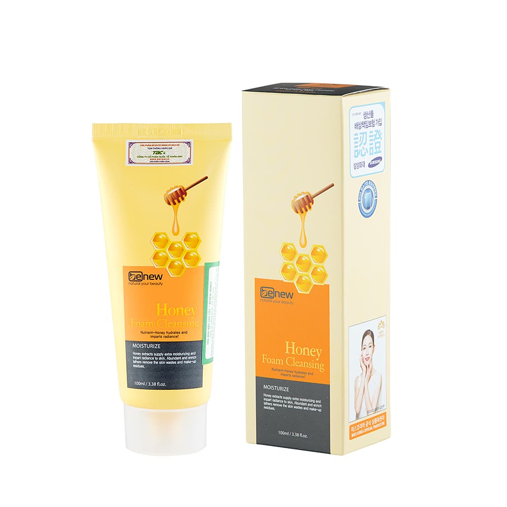 Sữa rửa mặt mật ong trắng da Honey Foam cleansing Hàn Quốc 100ml