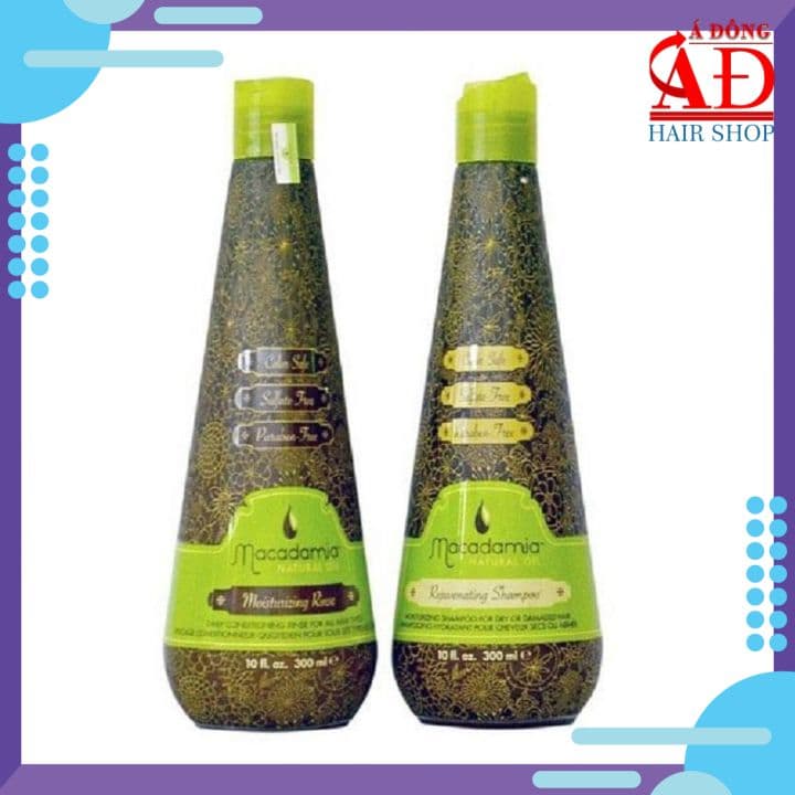 Bộ dầu gội xả dưỡng ẩm trẻ hóa tóc Macadamia Rejuvenating Moisturizing Rinse 300ml*2 chính hãng Mỹ