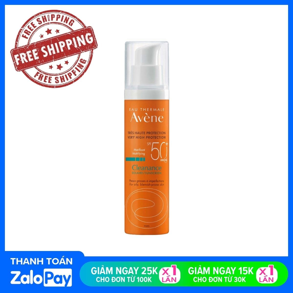 Kem Chống Nắng Dành Cho Da Dầu Mụn Avene Mattifying Cleanance Sunscreen SPF50+ 50ml