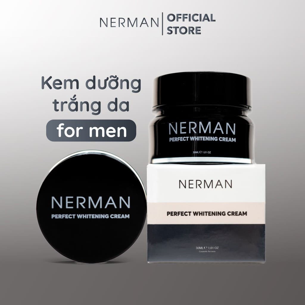 Kem dưỡng trắng giảm thâm mờ sẹo nam Nerman Perfect Whitening Cream 30ml