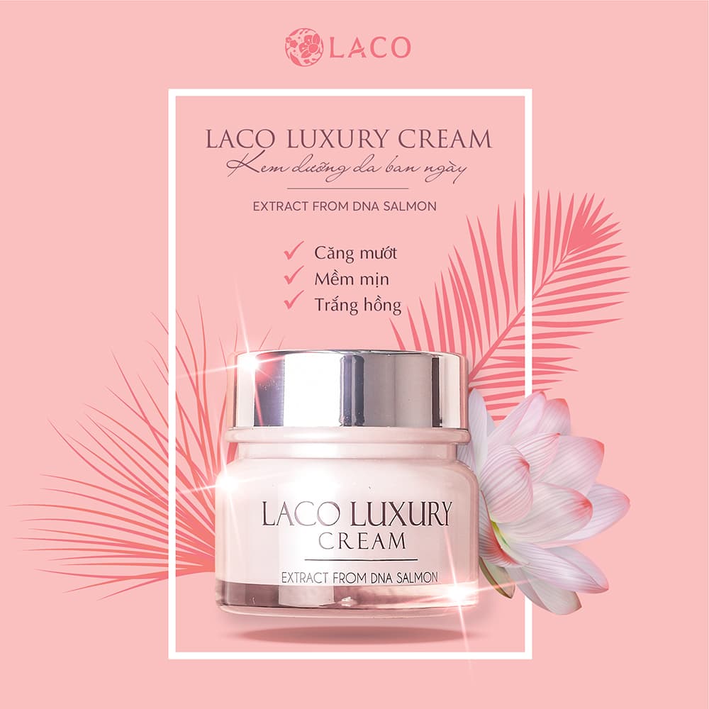 Combo kem dưỡng da ngày đêm LACO LUXURY cho làn da căng bóng trắng hồng