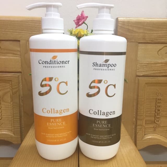 Cặp dầu gội xả 5C Collagen MAKAYRY Siêu Mềm Mượt 1000ml x2