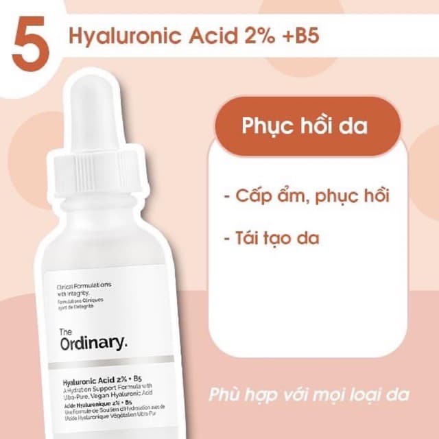Tinh Chất Cấp Ẩm Hồi Phục The Ordinary Hyaluronic Acid 2% + B5 30ml
