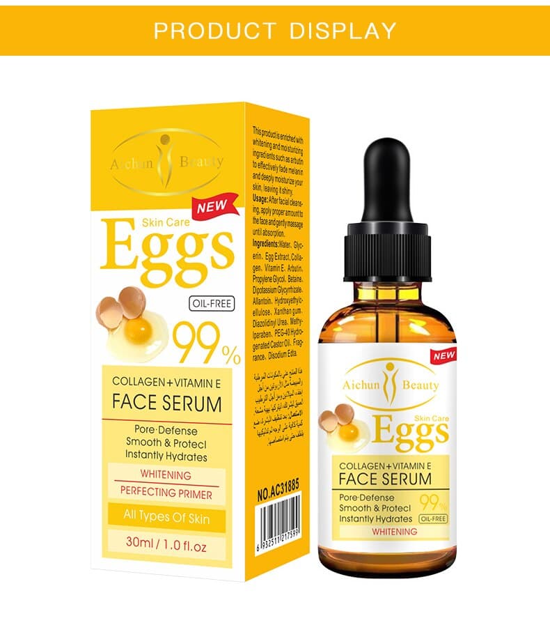 Serum Trứng trắng da mờ thâm và đốm nâu giảm nếp nhăn