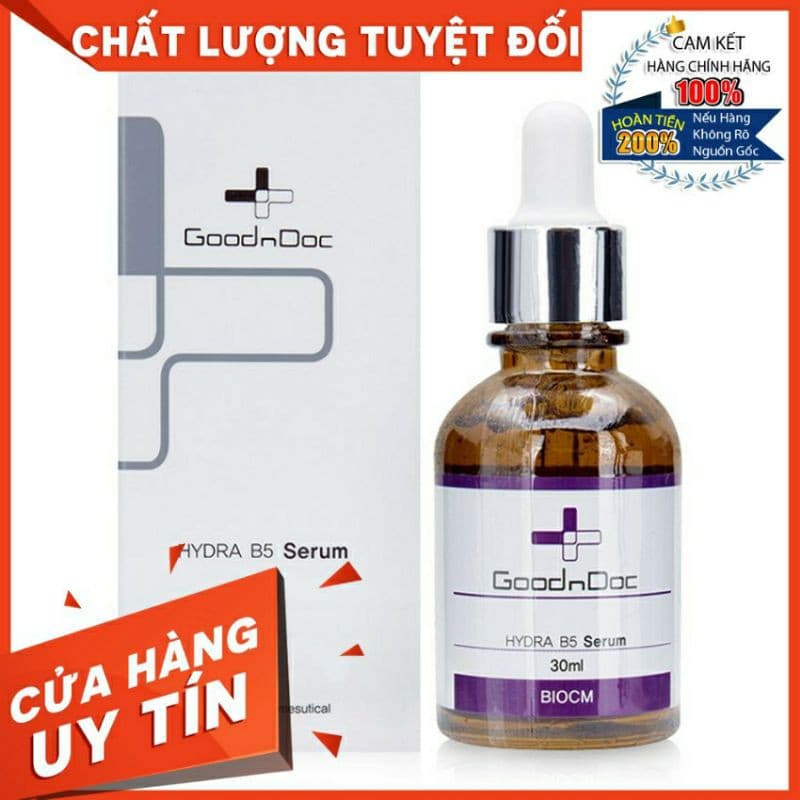 Serum Dưỡng Ẩm Phục Hồi Làm Trắng Sáng Da Mờ Thâm Sạm Nám Cấp Nước Chống Lão Hóa Da GOODNDOC HYDRA B5 30ml