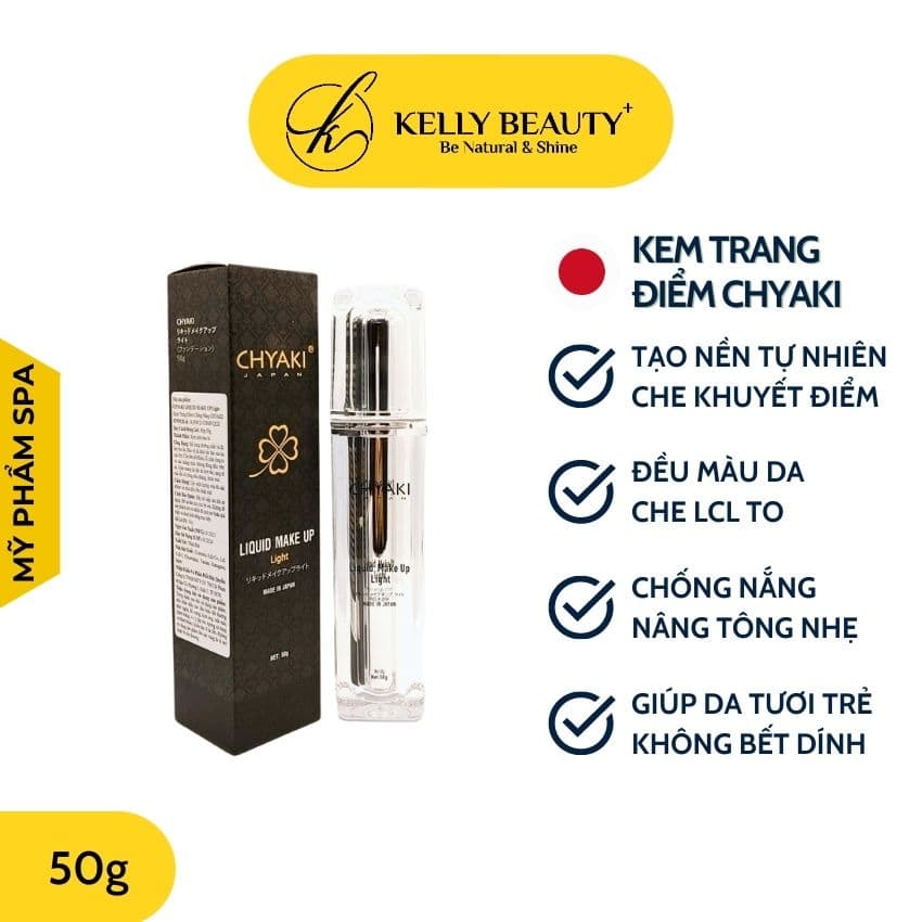 Kem Che Khuyết Điểm CHYAKI 50g – Che Khuyết Điểm LCL Nâng Tông Đồng Đều Màu Da Chống Nắng Không Bết Dính | Kelly Beauty