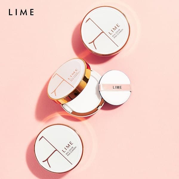 Phấn nước LIME Real Cover Pink Cushion SPF 50 - Lime trắng kiềm dầu siêu đỉnh - HONGS BEAUTY