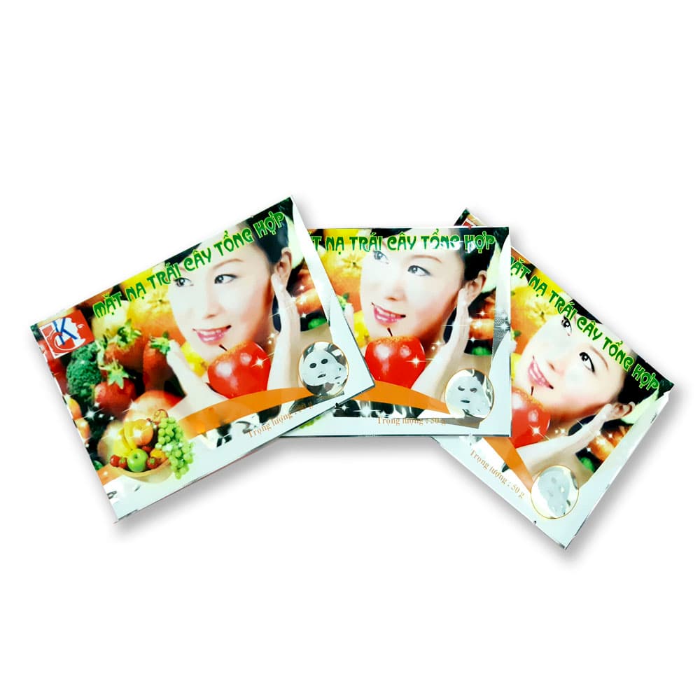 Combo 10 miếng mặt nạ dưỡng da LK chiết xuất Trái cây tổng hợp 50g (Synthetic Fruit Mask 50g)