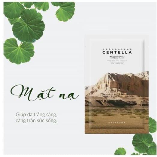 Mặt nạ giảm mụn chiết xuất rau má Skin1004 Madagascar Centella Watergel Sheet Ampoule Mask 25ml (mẫu mới)