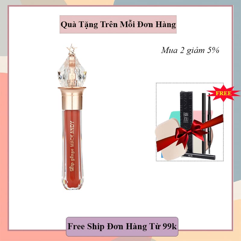 (FREE SHIP TOÀN QUỐC) SON KEM LÌ Mack AnDy Vương Miệng Pha Lê Bền Màu Siêu chuẩn không lo trôi son( Tặng quà trên mỗi đơn hàng)