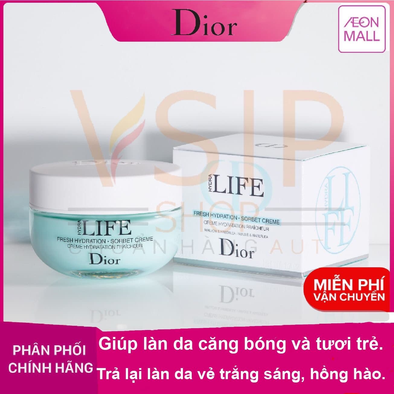 Kem Dưỡng Trẻ Hoá Da Trắng Hồng Dior Life Hydration Rescue 50ml