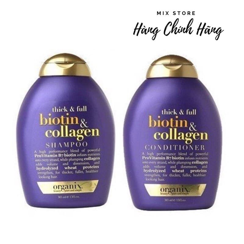 Dầu gội- Xả ngăn ngừa rụng tóc và kích thích mọc tóc của Mỹ Biotin Collagen chính hãng 385ML