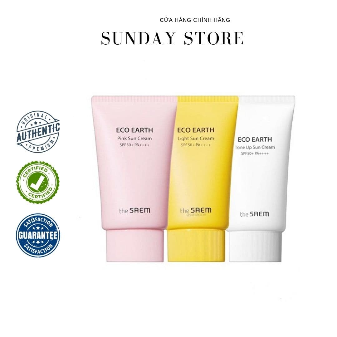 KEM CHỐNG NẮNG THE SAEM ECO EARTH POWER PINK SUN CREAM SPF50+