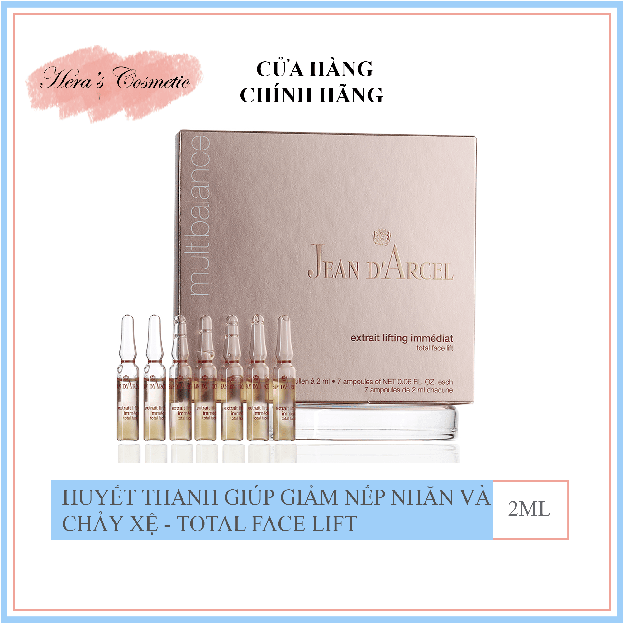 Huyết thanh giúp giảm nếp nhăn và chảy xệ Jean D’Arcel (7tip)