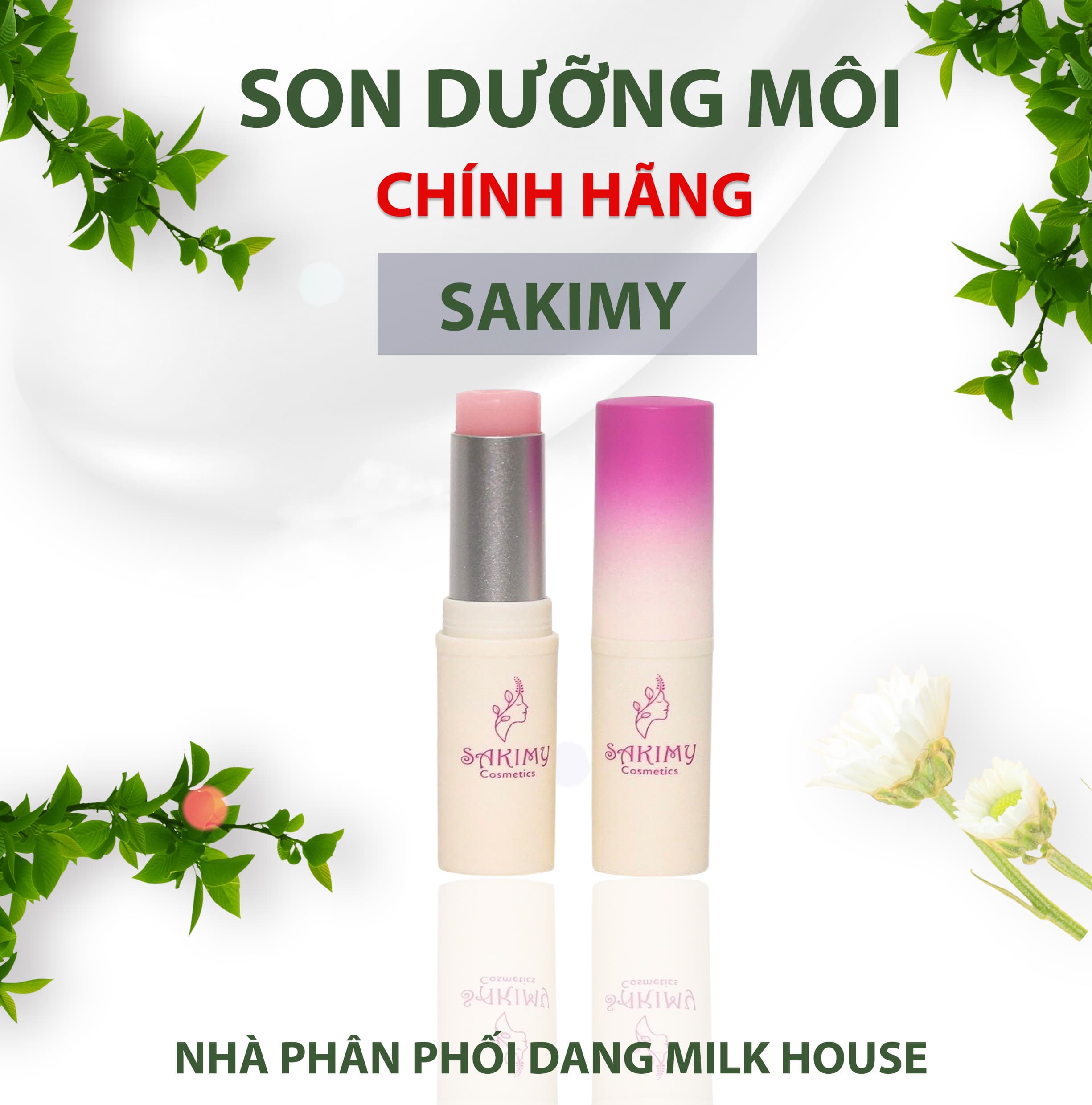 Son dưỡng môi giữ ẩm cho đôi môi mềm mượt Sakimy (Chính hãng)
