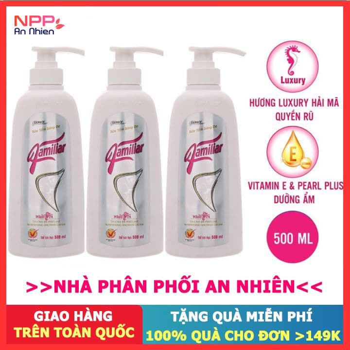 Combo 3 chai Sữa tắm dưỡng da Familiar Luxury 500ml -NPP AN NHIÊN