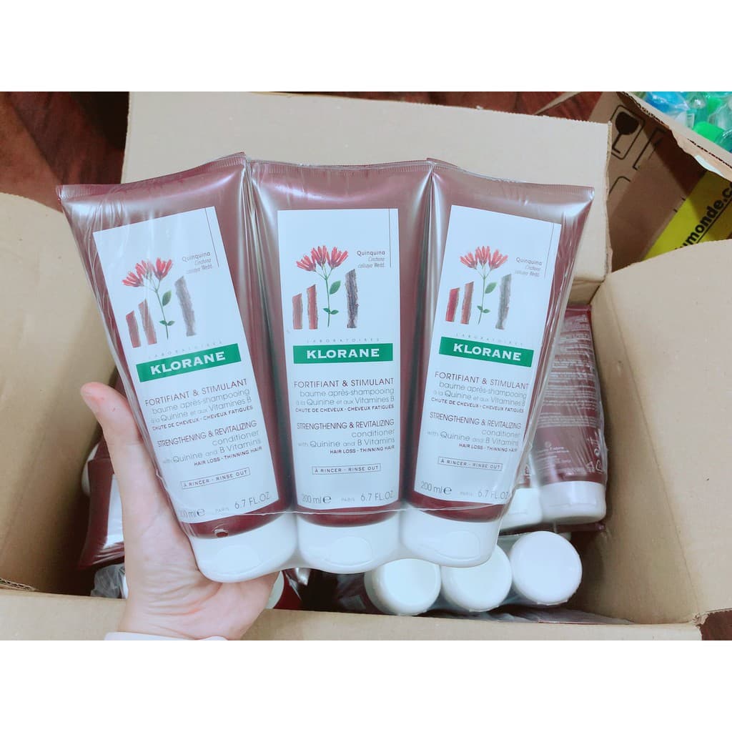 Cặp dầu gội và xả Klorane ngăn rụng tóc