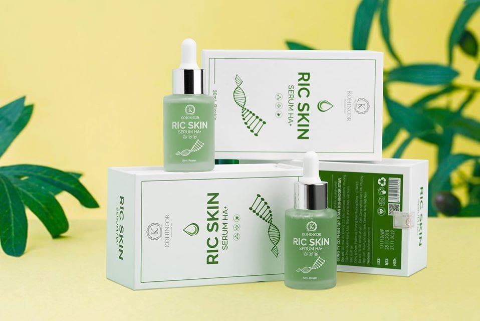 Combo 3 Siêu Phẩm RIC SKIN SERUM HA+ - Ngăn ngừa lão hóa cấp ẩm dưỡng trắng da mờ thâm nám