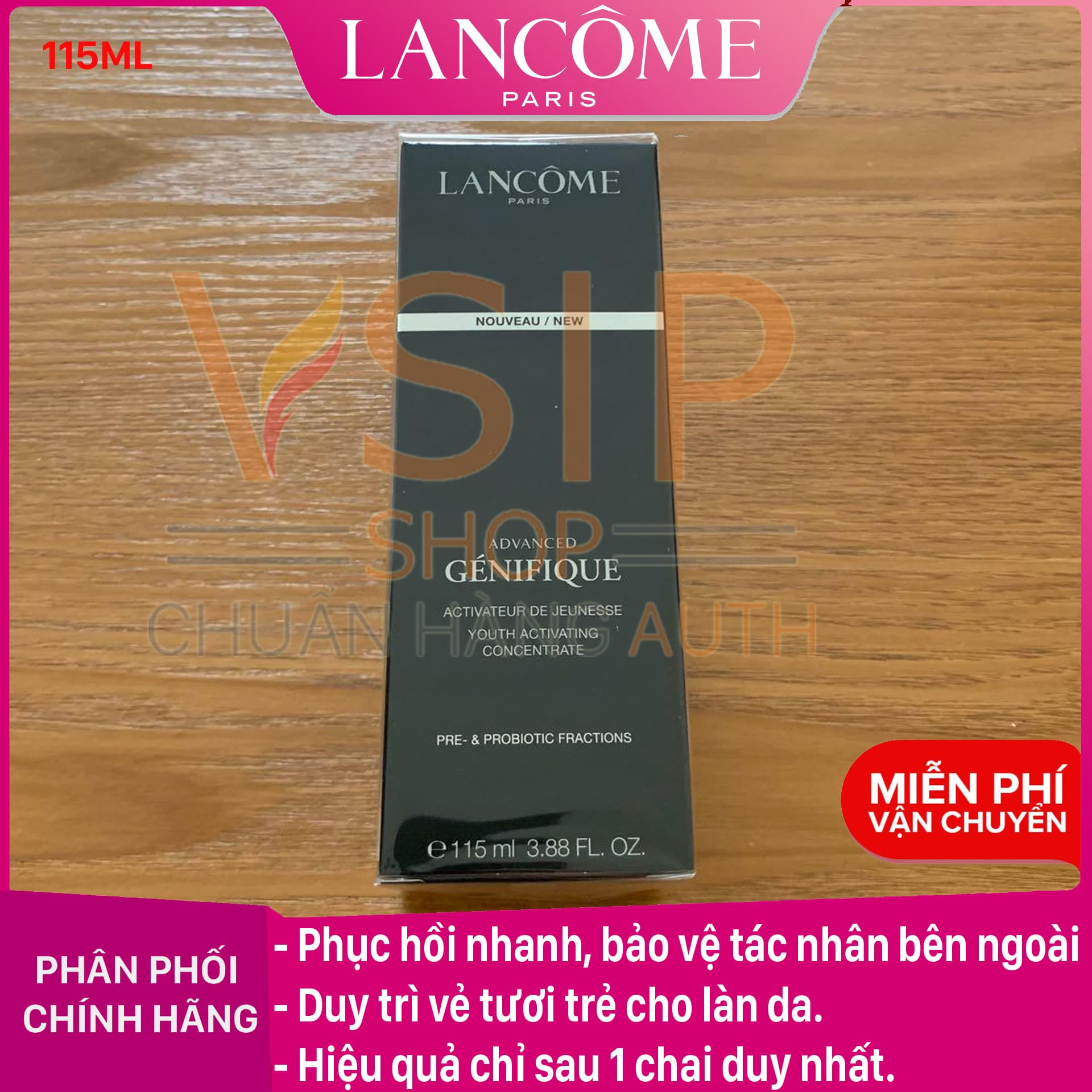 TEM CHÍNH HÃNG - Tinh chất (serum) thế hệ mới trẻ hoá làn da Lancome Advanced Génifique 115ml