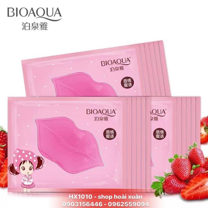 Combo 10 Mặt nạ môi BIOAQUA Collagen Nourish Lips Membrane Mask dưỡng mềm mịn làm hồng môi - HX1010