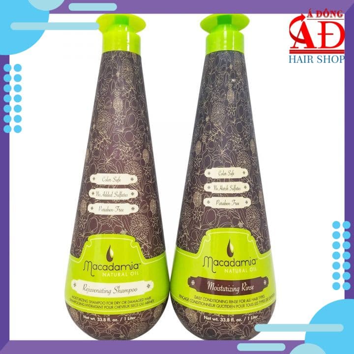 Macadamia Hair Rejuvenating Moisturizing Rinse Mỹ 1000ml - Bộ dầu gội xả trẻ hóa tóc siêu mượt chính hãng