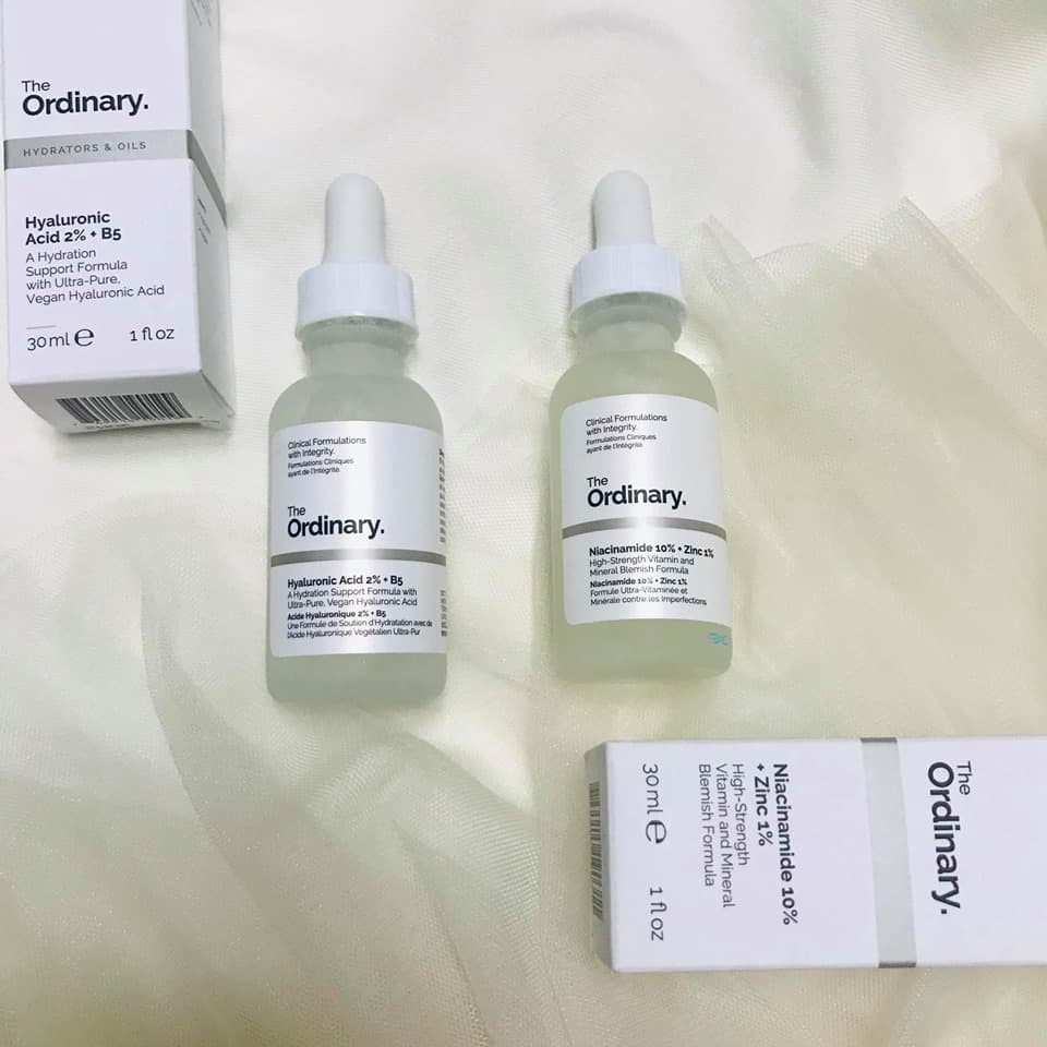 #SỐ 1!!! COMBO Serum ODINARY MỤN NÁM Zinc 1% VÀ phục hồi cấp nước Acid 2% + B5
