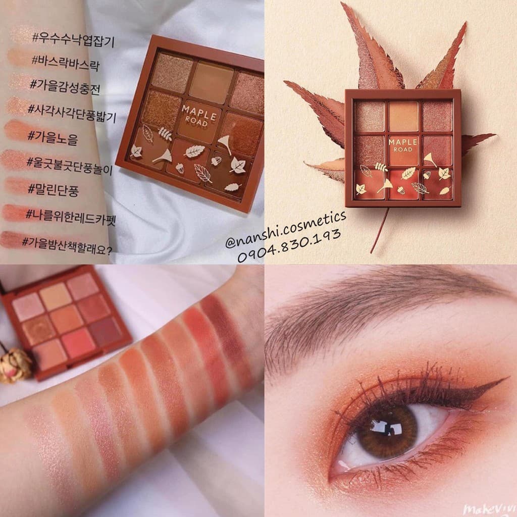 Bảng Phấn Mắt 9 Màu Maple Road 8.1g