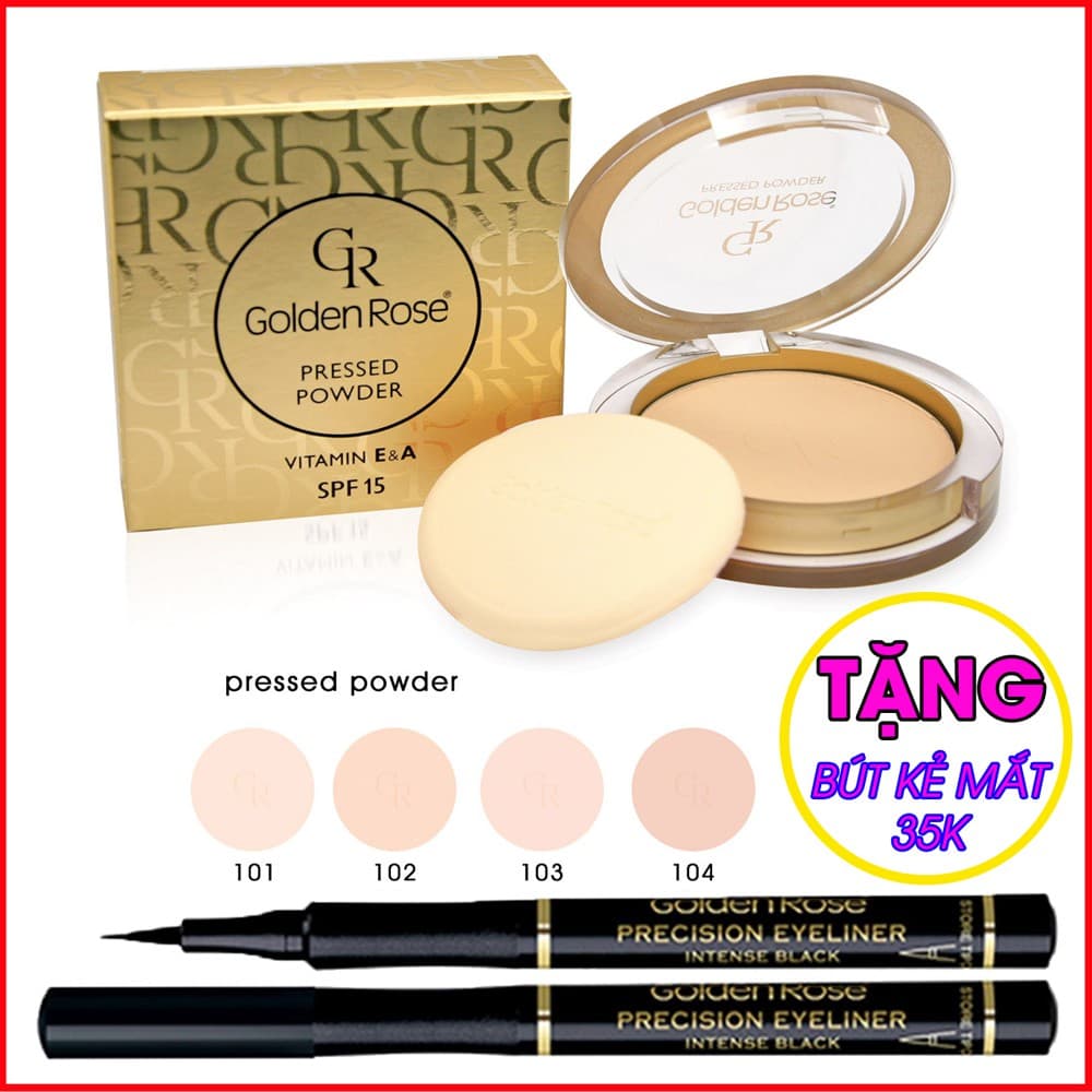 Phấn phủ trang điểm Golden Rose Pressed Powder