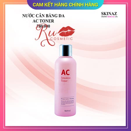 Nước hoa hồng AC Sensitive Toner Skinaz 180 ml chính hãng Hàn Quốc