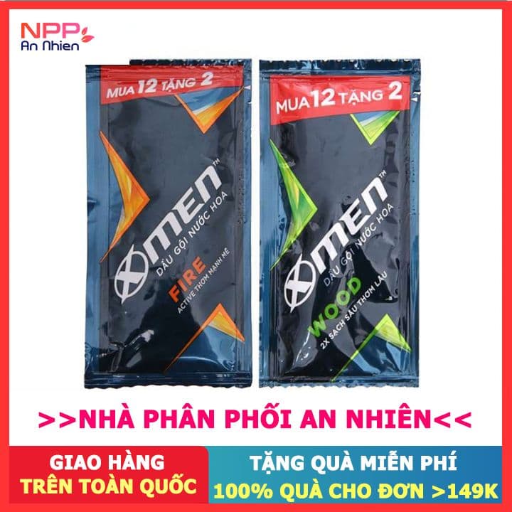 Combo 50 gói Dầu gội dây xmen Wood/ Fire 5gr- NPP AN NHIÊN