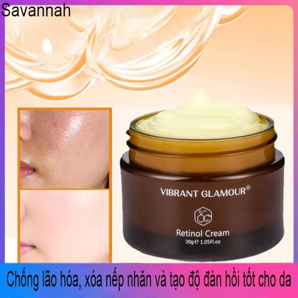 VIBRANT GLAMOUR Kem Retinol dưỡng da mặt Collagen chống lão hóa kết hợp Vitamin C dưỡng trắng sáng da tinh chất dưỡng ẩm da 30g làm sáng da vùng mặt làm sạch da dưỡng trắng da ngăn ngừa lão hóa
